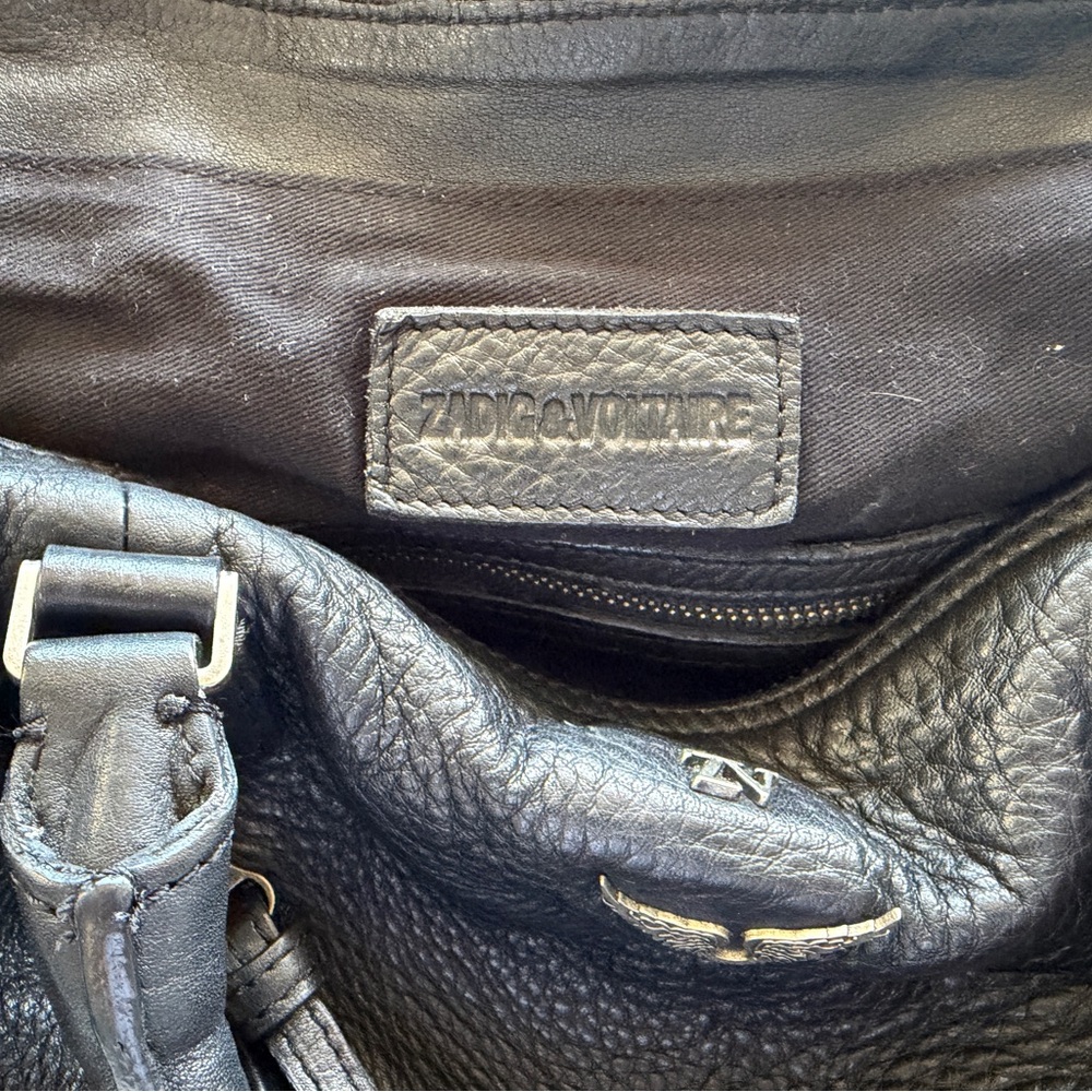 Zidag & Voltaire Leather Zip-Accent Satchel Bag - Picture 7 of 8
